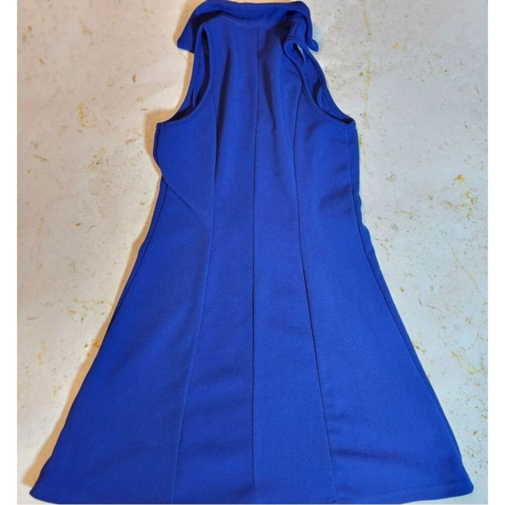 SHEIN Girls Blue Sleeveless Polo Collar Dress Size 10Y EUC Casual Party School